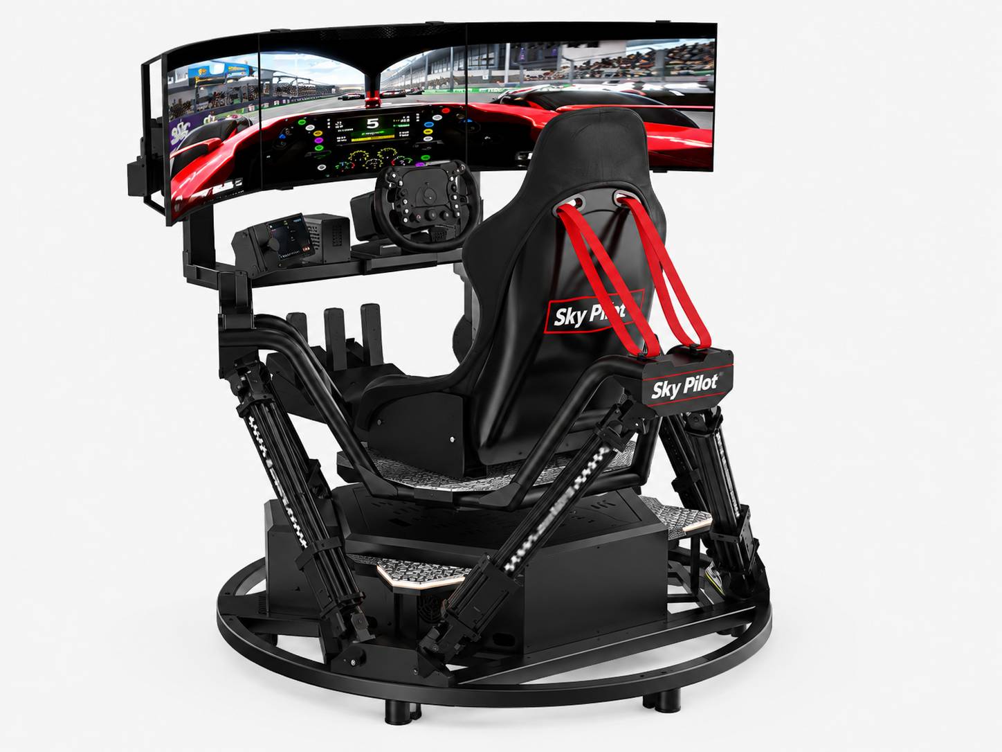 SkyPilotVR Tri-Screen GT racing simulator