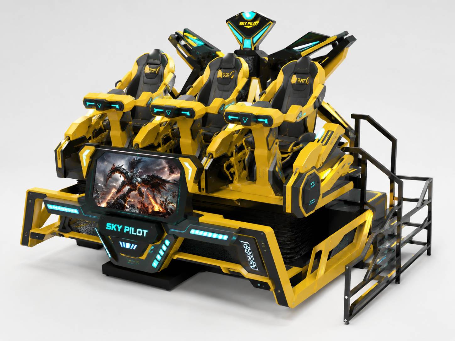 SkyPilotVR VR Dragon Rider 3 Seats configuration