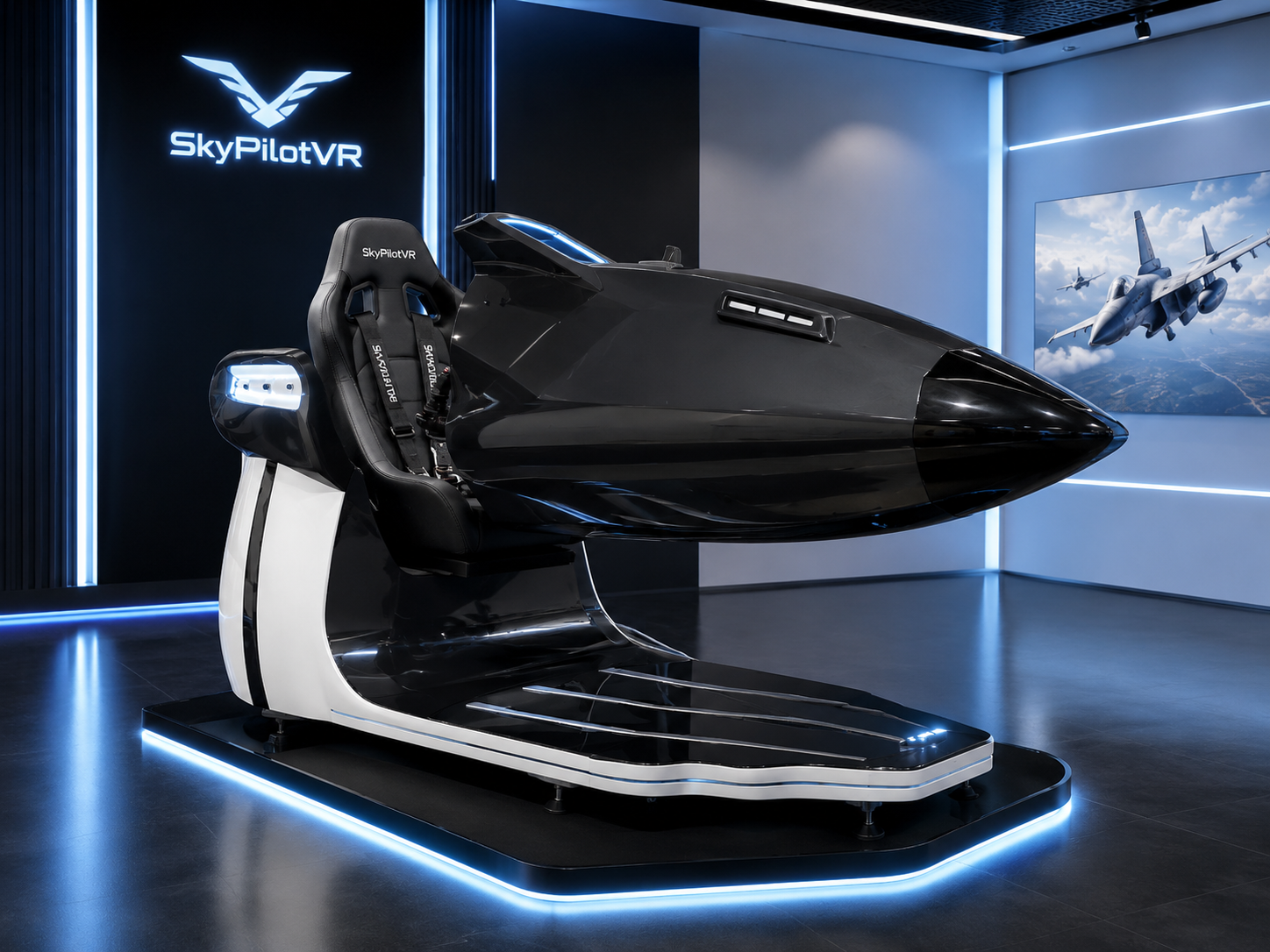 SkyPilotVR Fighter Aircraft S3 Elite EU commercial simulator side view